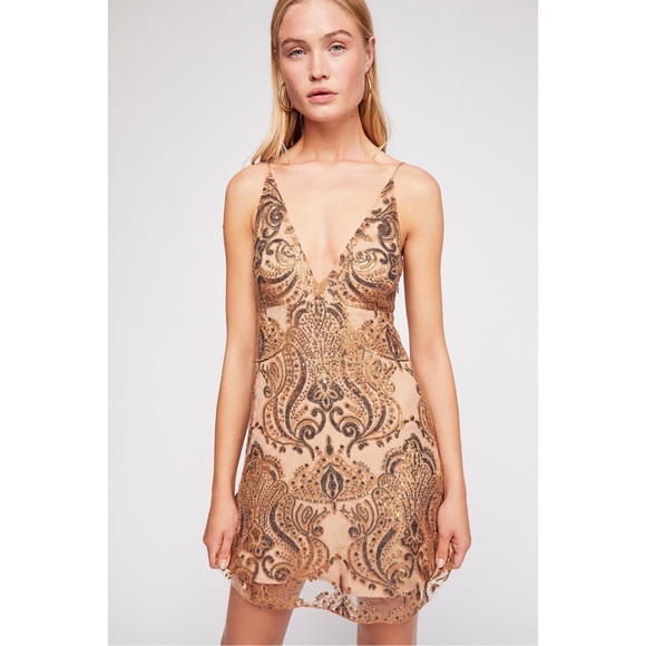Free People Dresses & Skirts - Free People Night Shimmers Mini Dress